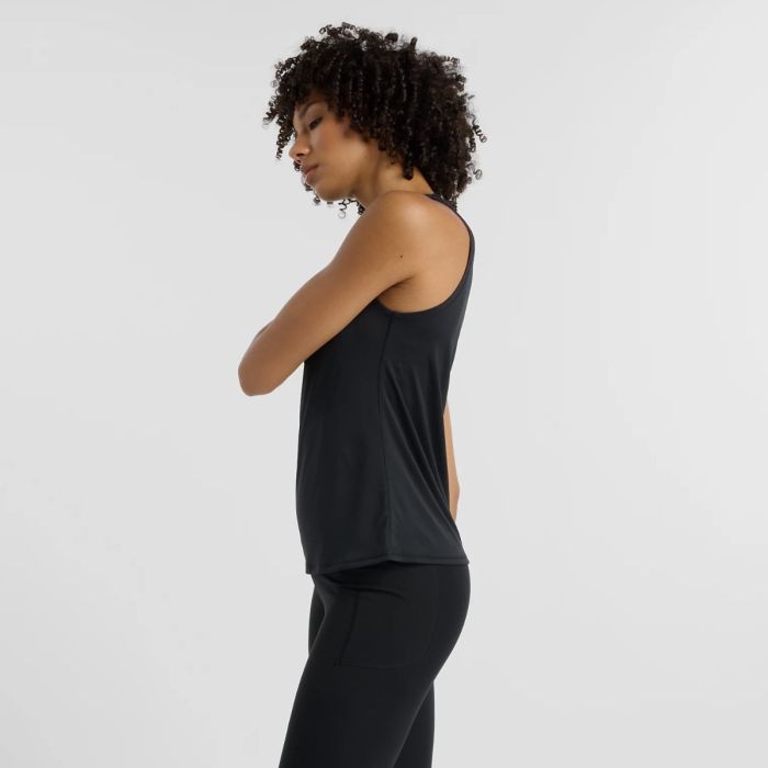 New Balance Dame Singletter Jacquard Slim Tank Sort