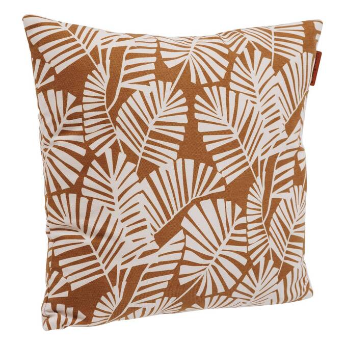 Coussin déco d'extérieur FYLIE Palmier & Camel