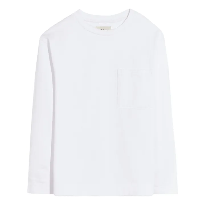Bellerose T-shirt Manches Longues Poche Camo | Blanc