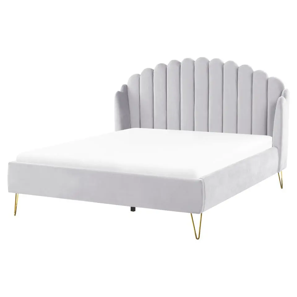 AMBILLOU - Tweepersoonsbed - Goud - 160 x 200 cm - Fluweel