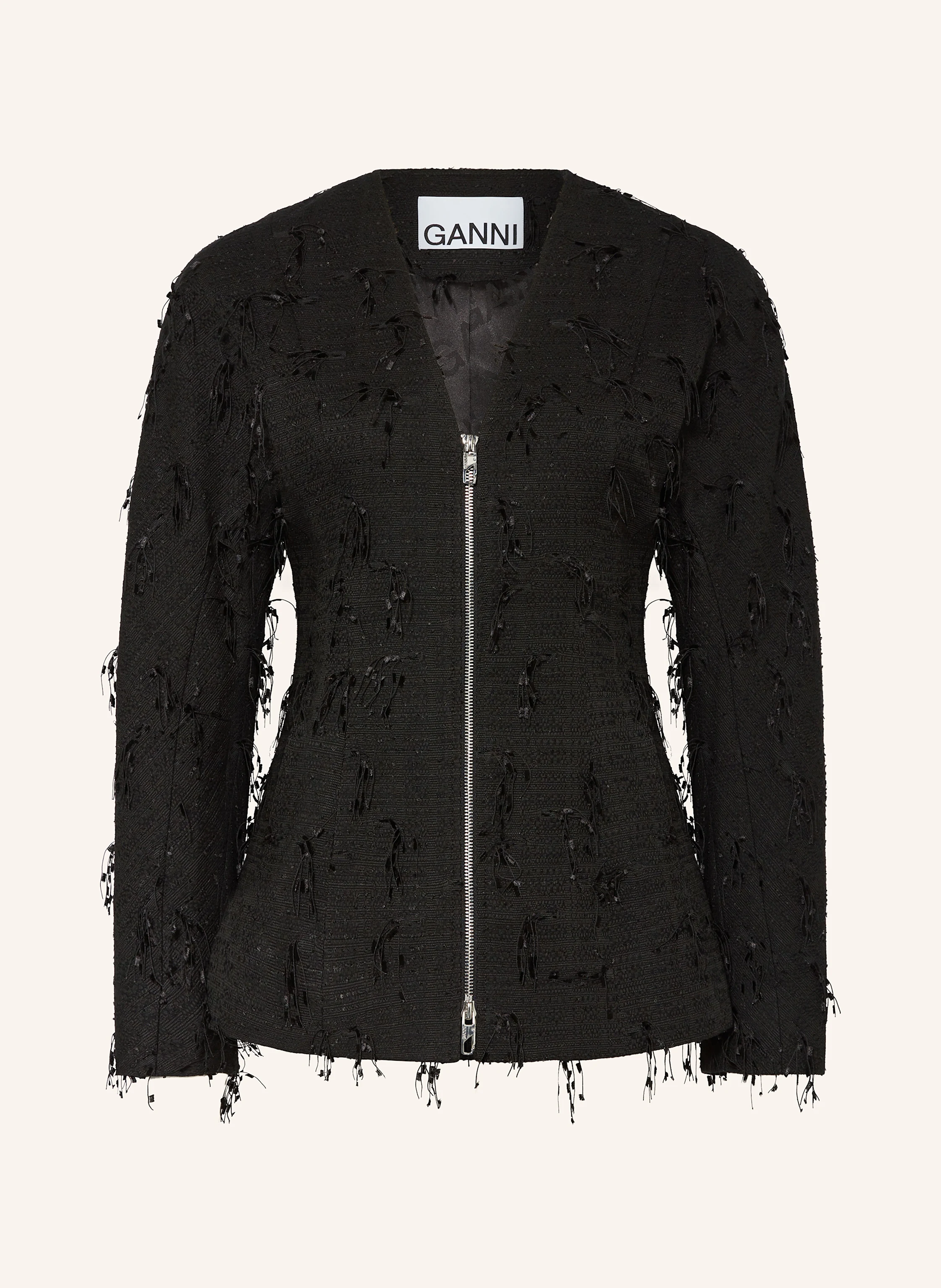 GANNI Tweed-Blazer