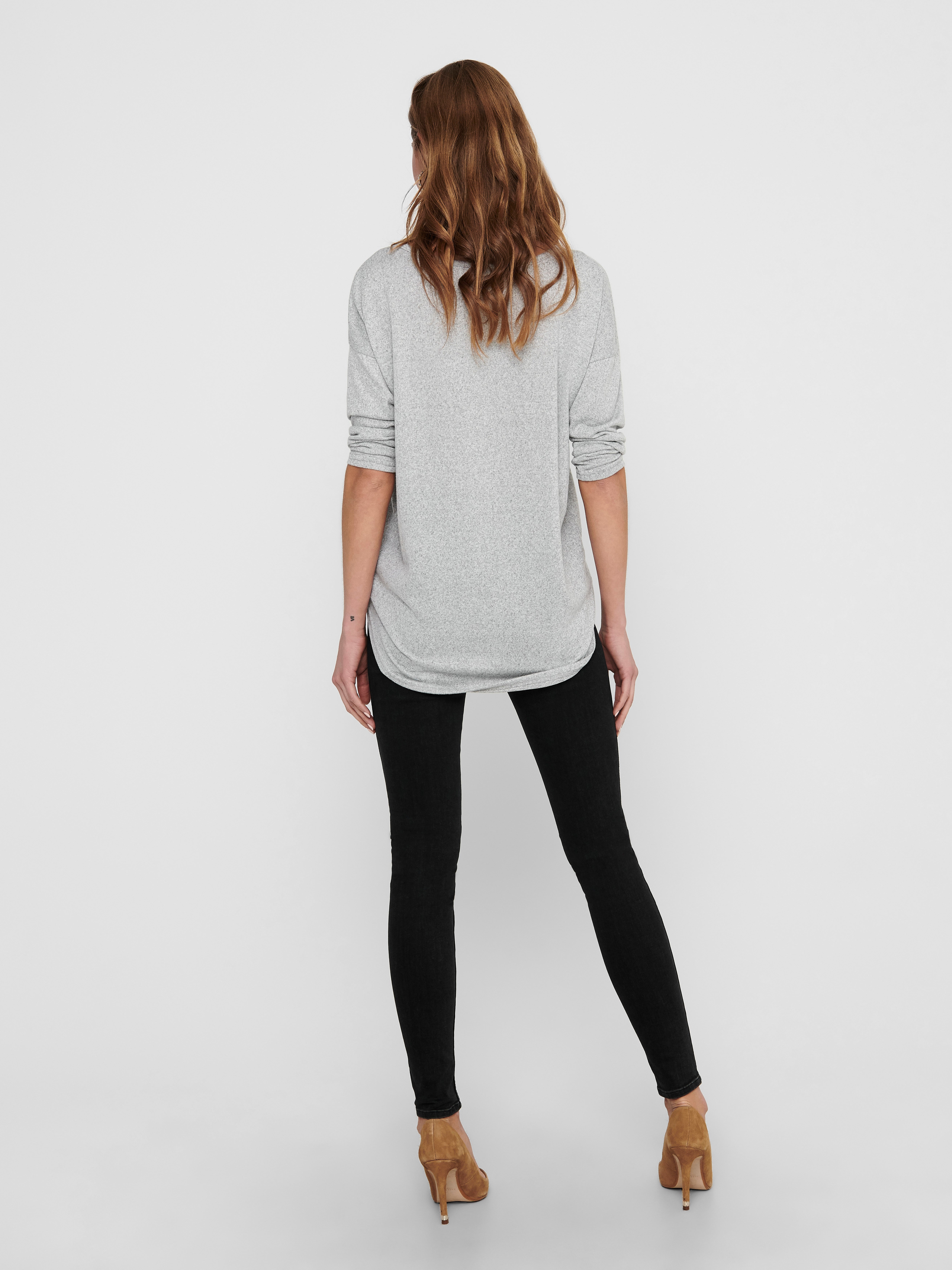 ONLELCOS Top Light Grey Melange