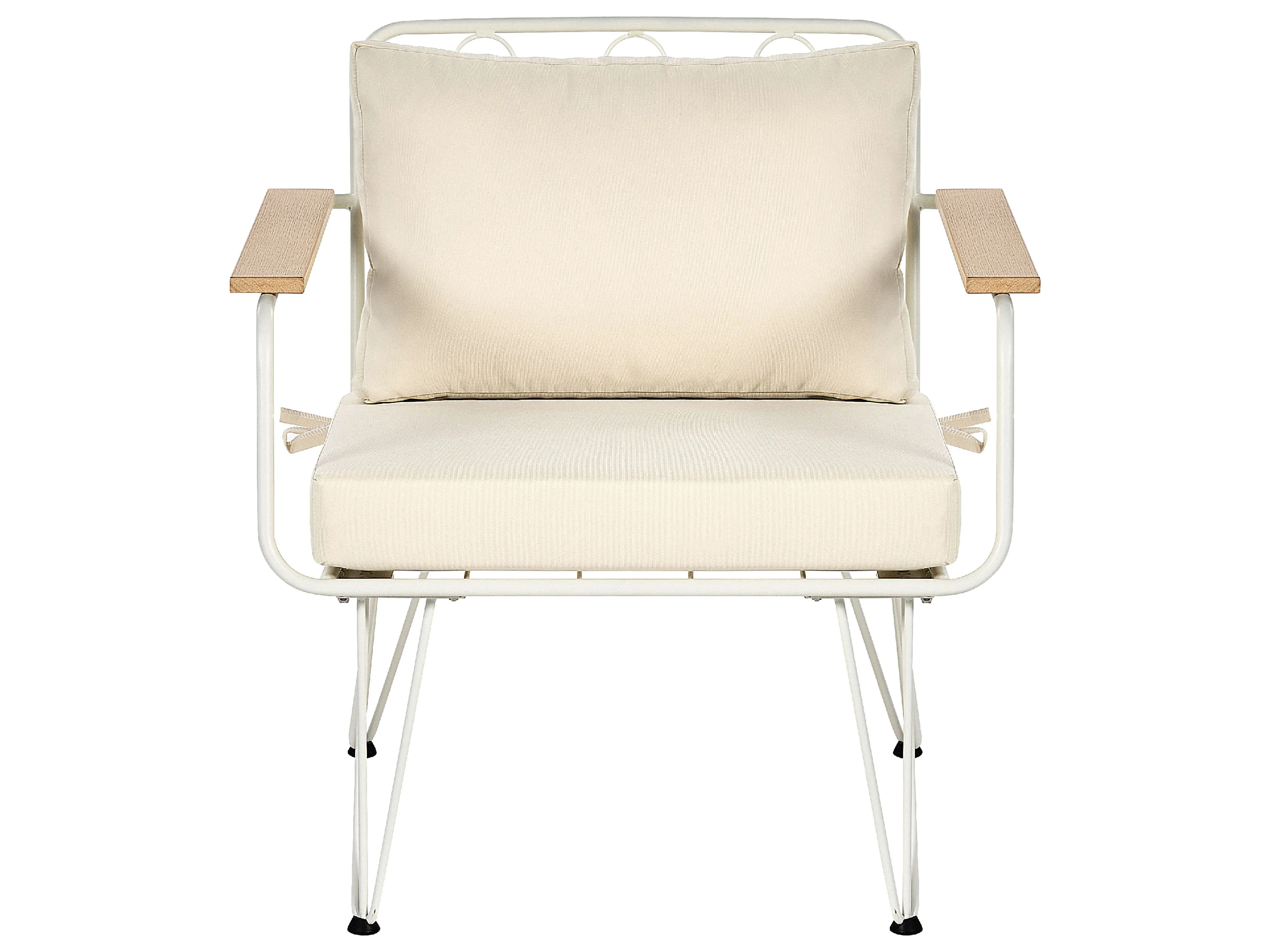 Loungeset met tafel 4-zits MONTESILVANO Metaal Lichtbeige