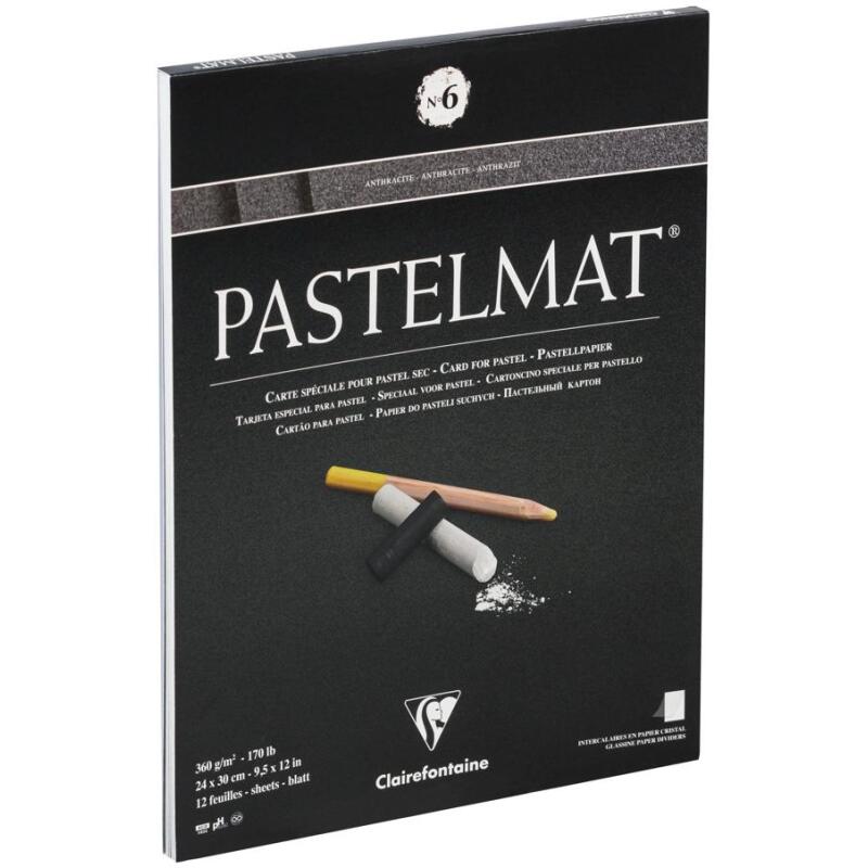 Pastelmat bloc collé 12F 24x30cm 360g