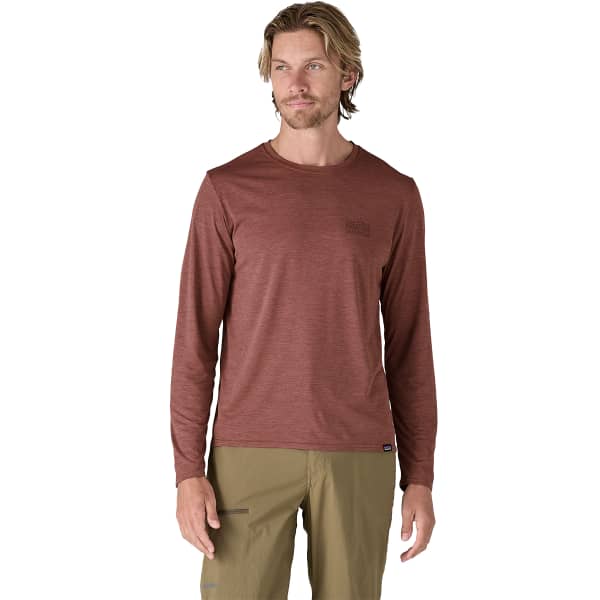 T-shirt randonnée PATAGONIA M'S L/S CAP COOL DAILY GRAPHIC SHIRT STRATASPIRE: DULSE MAUVE X-DYE