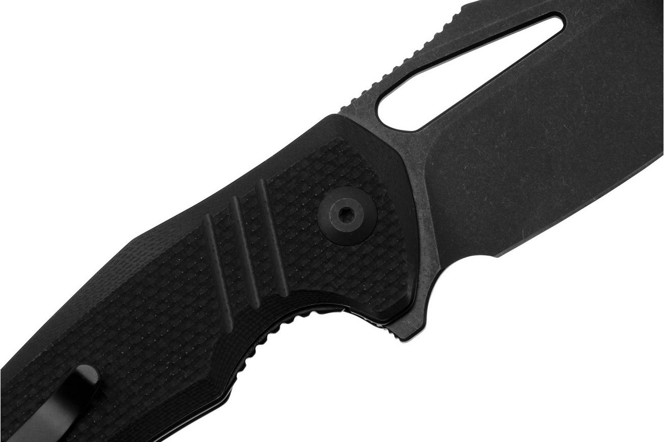 Civivi BullTusk C23017-1 Blackwashed Sandvik 14C28N, Black Coarse G10, zakmes