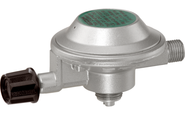GOK EN61 Niederdruckregler GAZ x G1/4LH-KN SBE mit integrierter Schlauchbrucheinrichtung 50mbar
