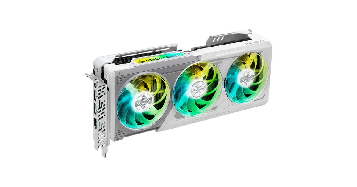 ASRockRadeon RX 9070 Steel Legend 16GB OC grafische kaart  (Zwart, 3x DisplayPort, 1x HDMI)