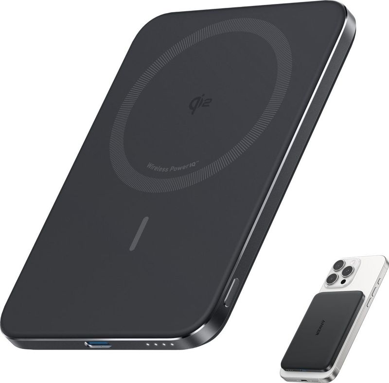 Anker - Powerbank Nano - Draadloos - Zwart - 5.000mAh - 15W