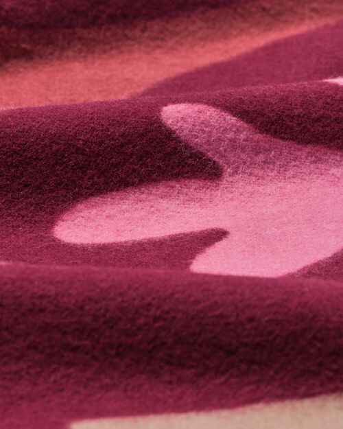housse de couette flanelle 200 x 200/220 feuilles rouge