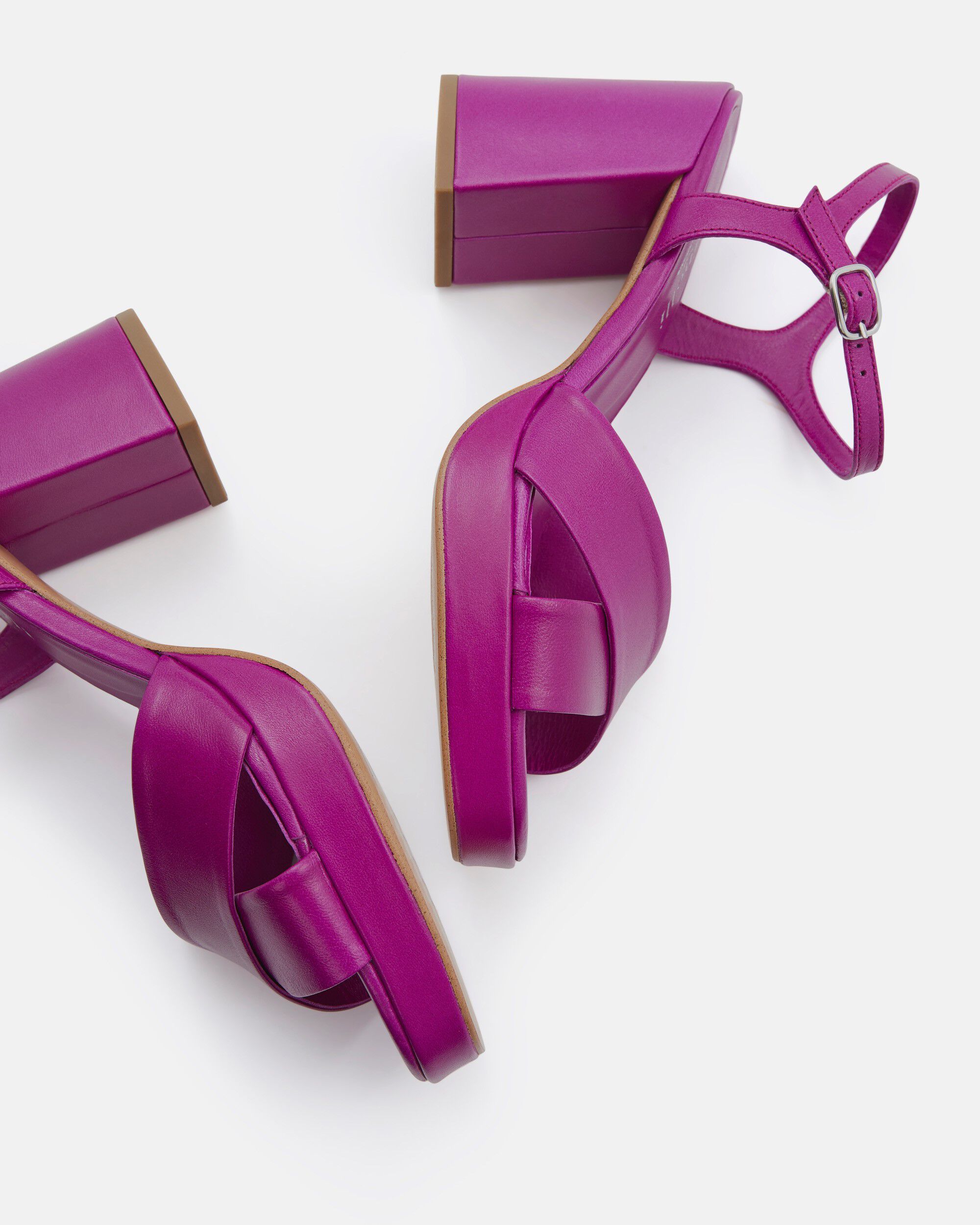 SANDALE à TALON ESME Fuchsia