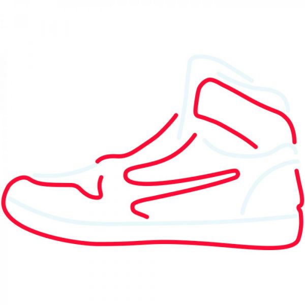 Candy Shock LED Sign 80 Big Shoe (red/cold White)