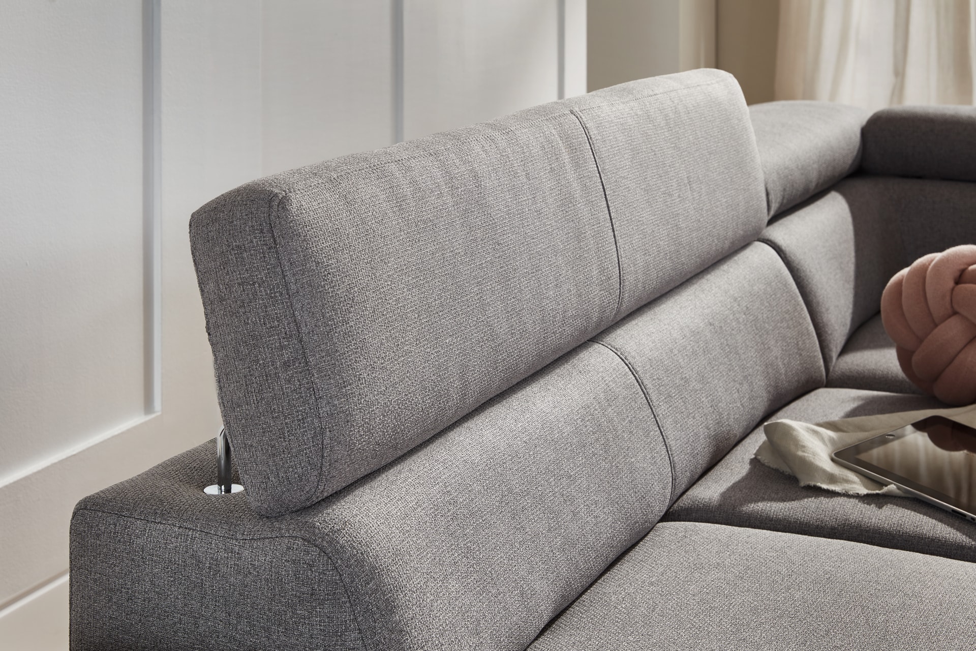 Ecksofa LONIGO 247 x 196 cm grau