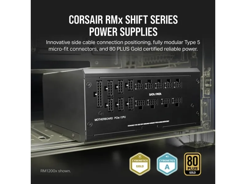 CORSAIR | RM750x Shift - Strømforsyning (intern) - ATX12V / EPS12V - 80 PLUS Gold - AC 100-240 V - 750 Watt - Europa