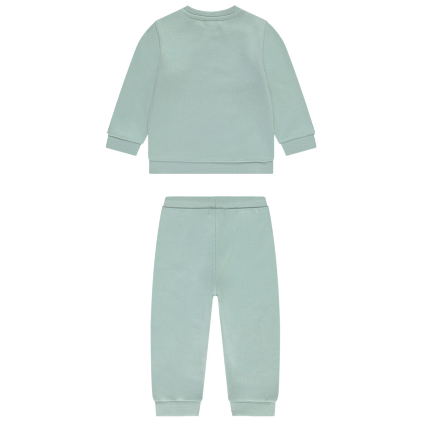 Ensemble en molleton sweat printé + jogging uni pour bébé garçon