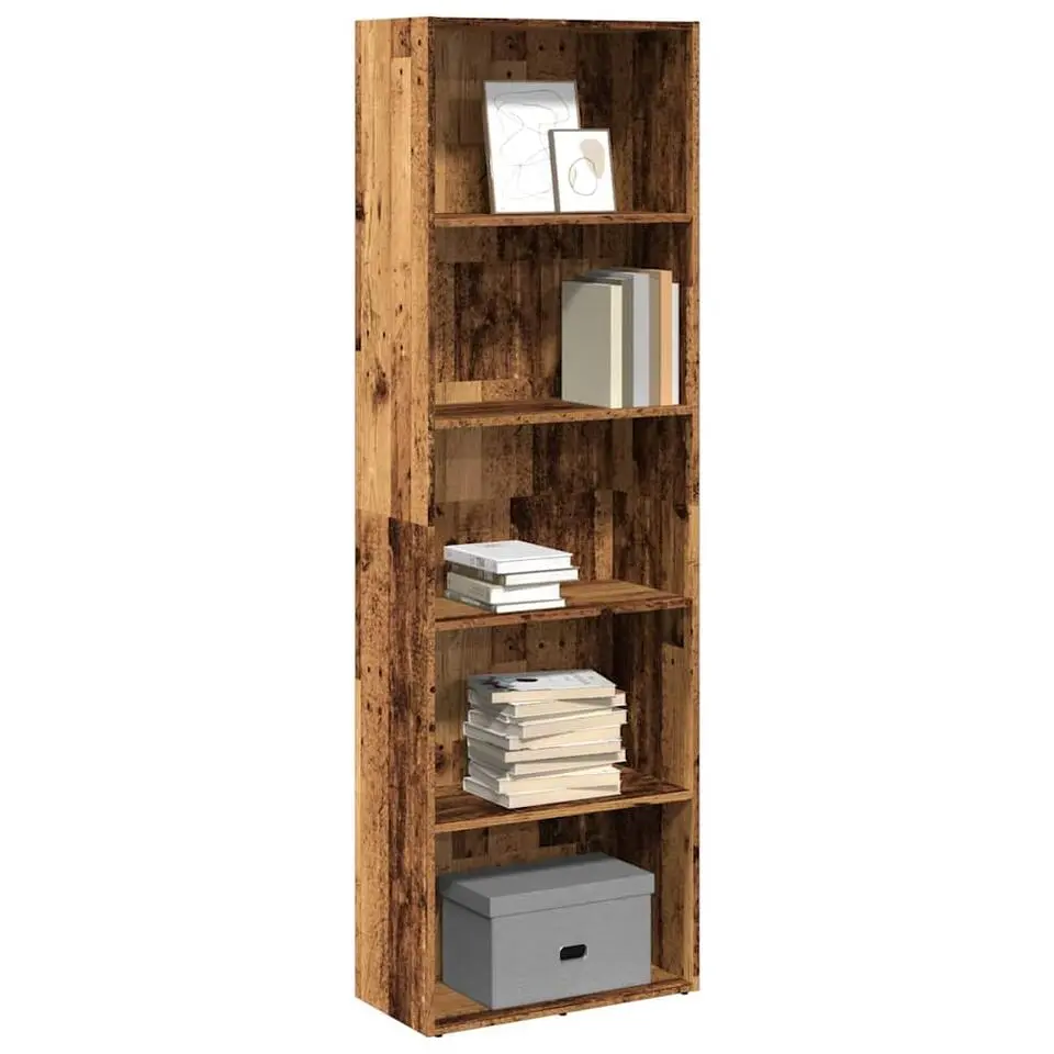 vidaXL - Boekenkast met 5 vakken voor woonkamers - Oud hout - 60x30x189 cm