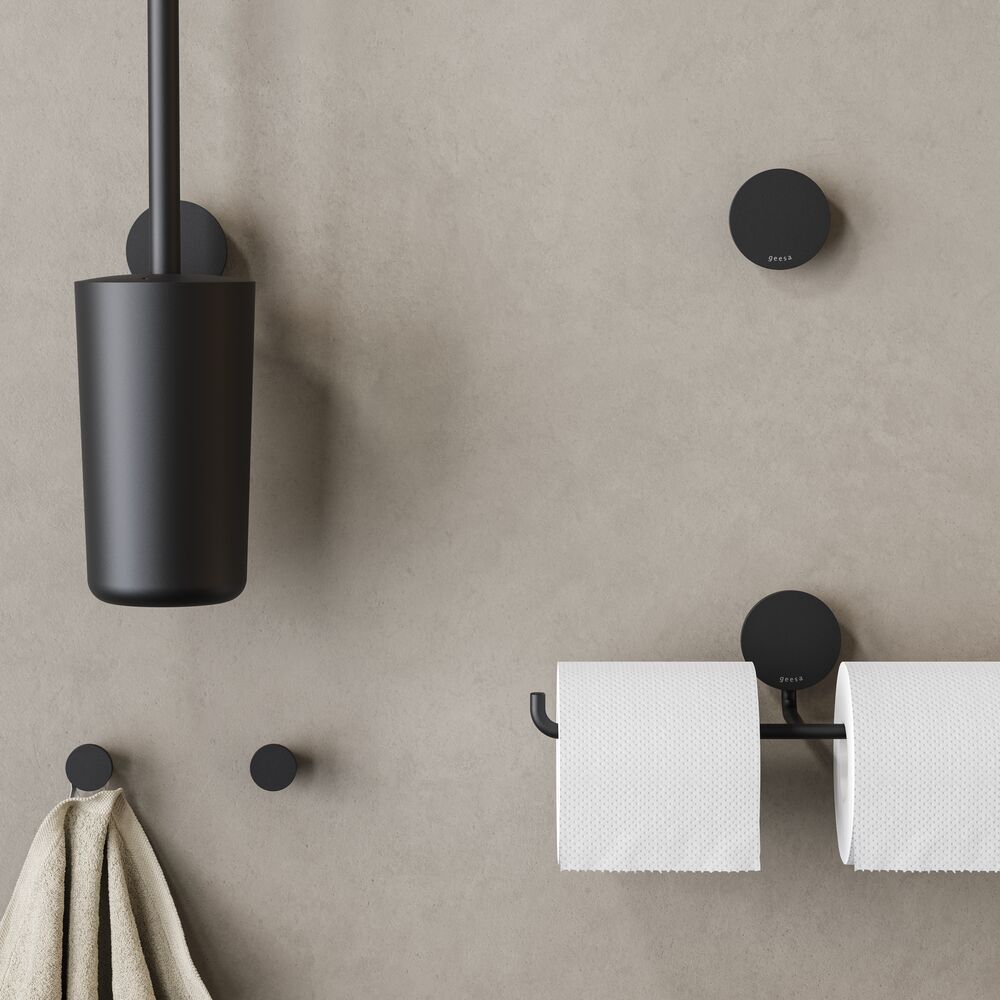 Geesa Opal toiletborstel met houder zwart