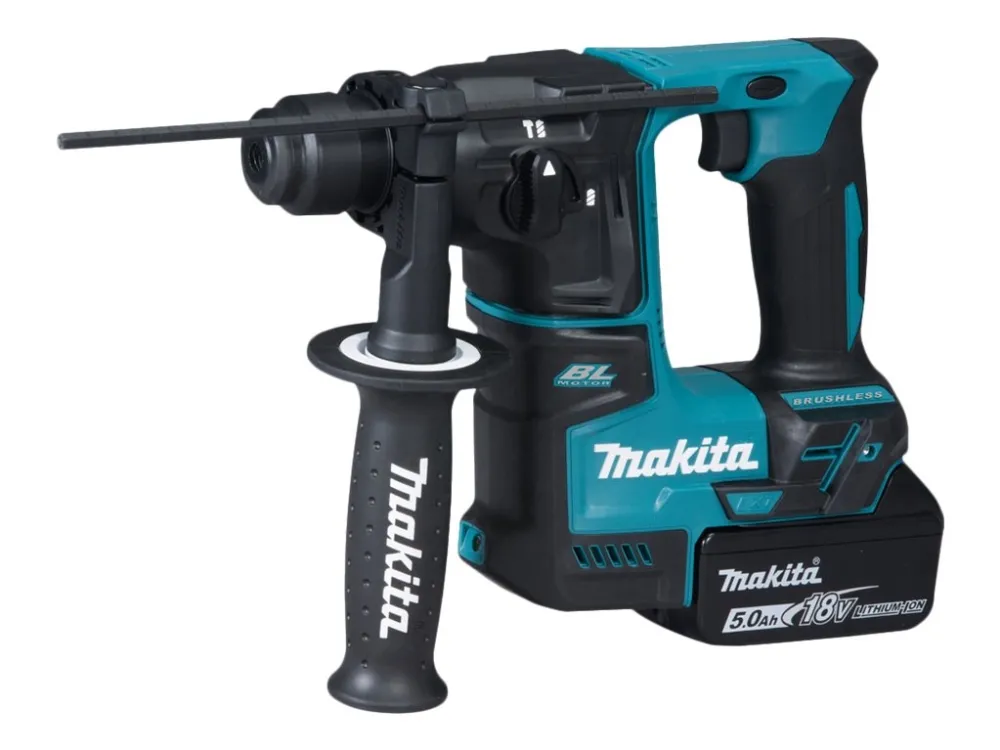Makita DHR171 - Roterende hammer - ledningfri - 2 tilstande - SDS-plus - 1.2 Joule - til 2 batterier - 18 V - Leveres uden batteri og lader