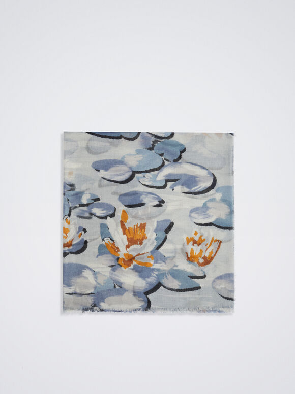 Lenço estampado - Azul