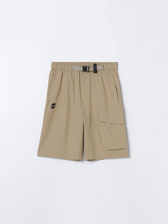 Bermuda com bolso e cinto - Camel