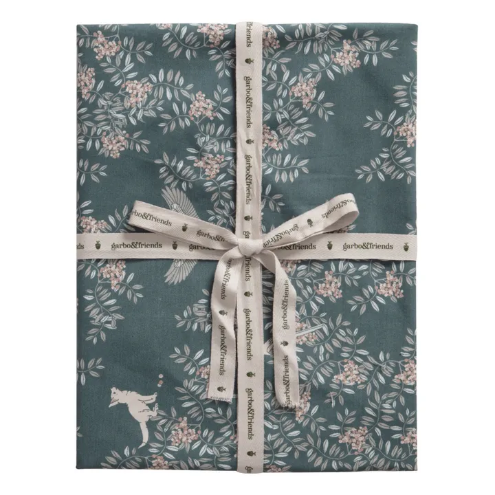 garbo&friends Drap-housse Fauna en percale de coton | Bleu