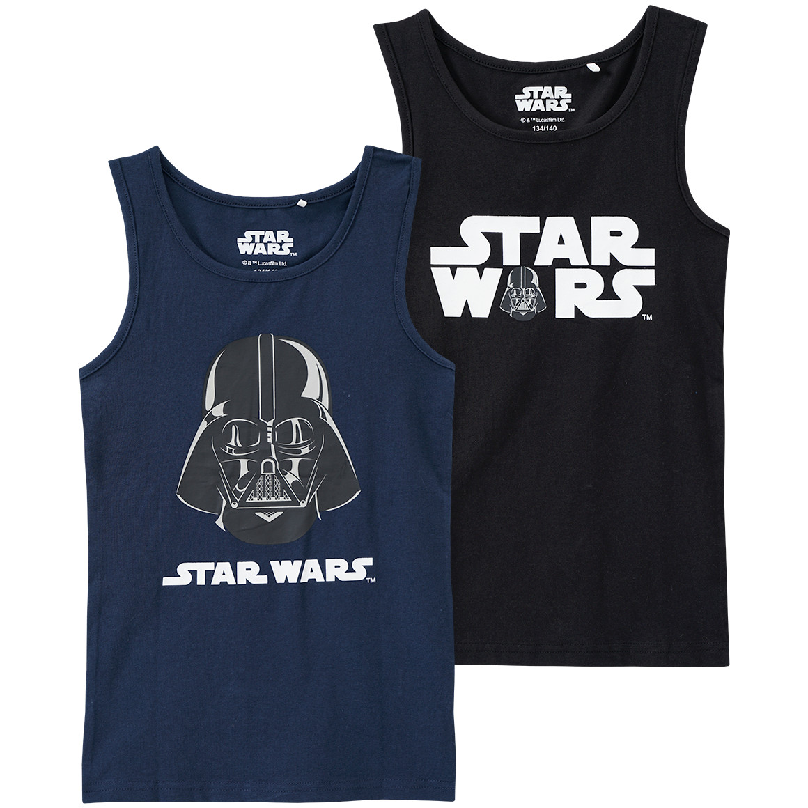 Yigga 2 Star Wars Unterhemden mit Print schwarz / dunkelblau