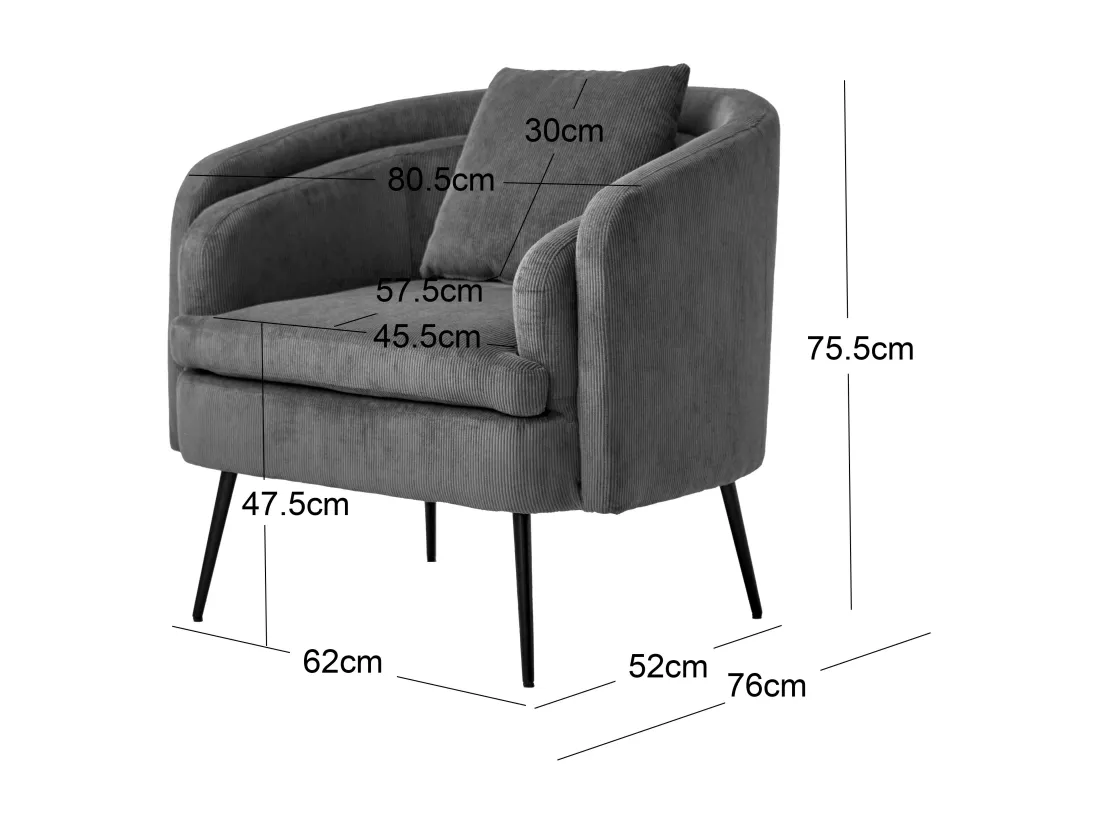 Fauteuil de salon en métal et velours bleu canard