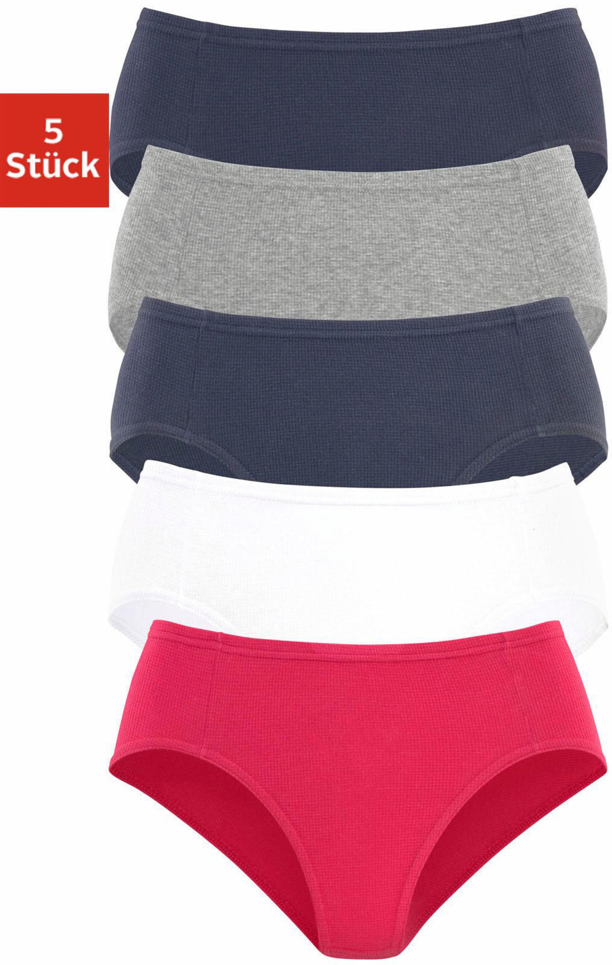 petite fleur Jazz-Pants Slips in rot, weiß, marine, grau-meliert, marine