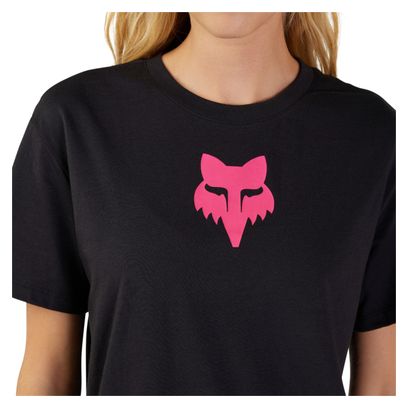 T-Shirt Manches Courtes Fox Head Femme Noir / Rose