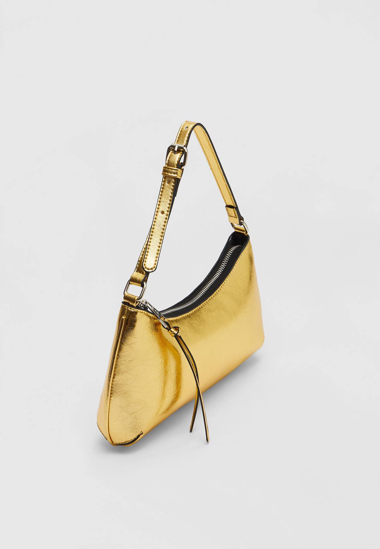 Bolsa de ombro dourada