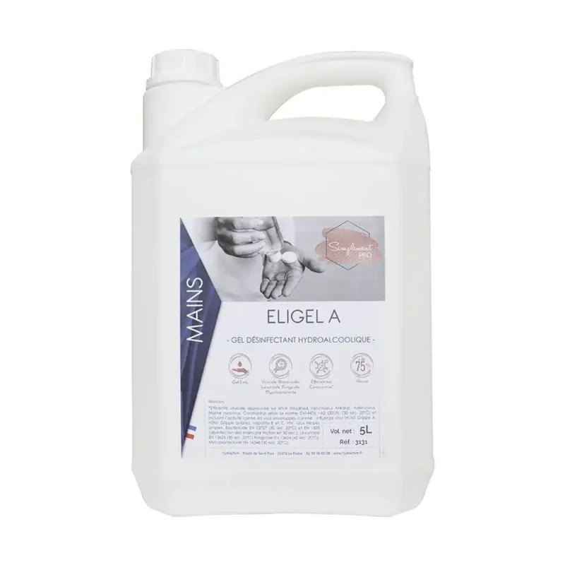 SIMPLEMENT - Gel désinfectant hydro alcoolique - Eligel A - 5L