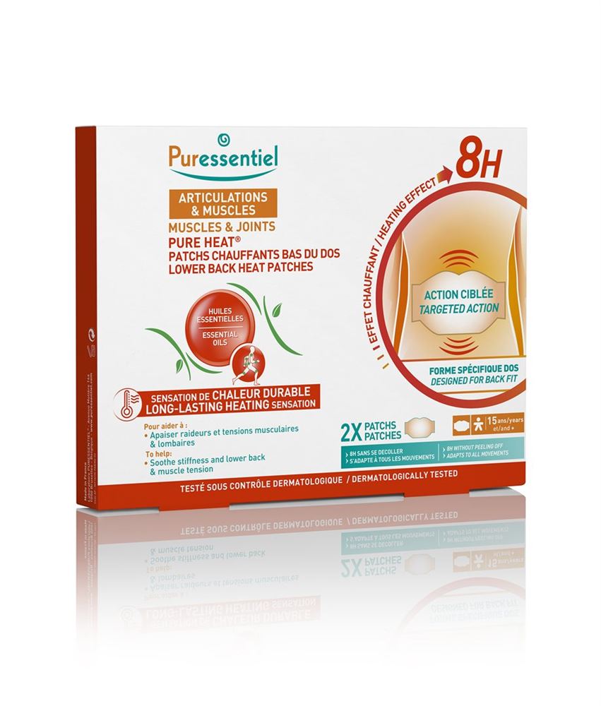 Puressentiel Wärmende Pflaster unterer Rücken Karton 2 Stk