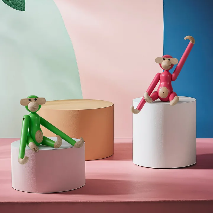 Kay Bojesen - Holz-Affe mini, grau