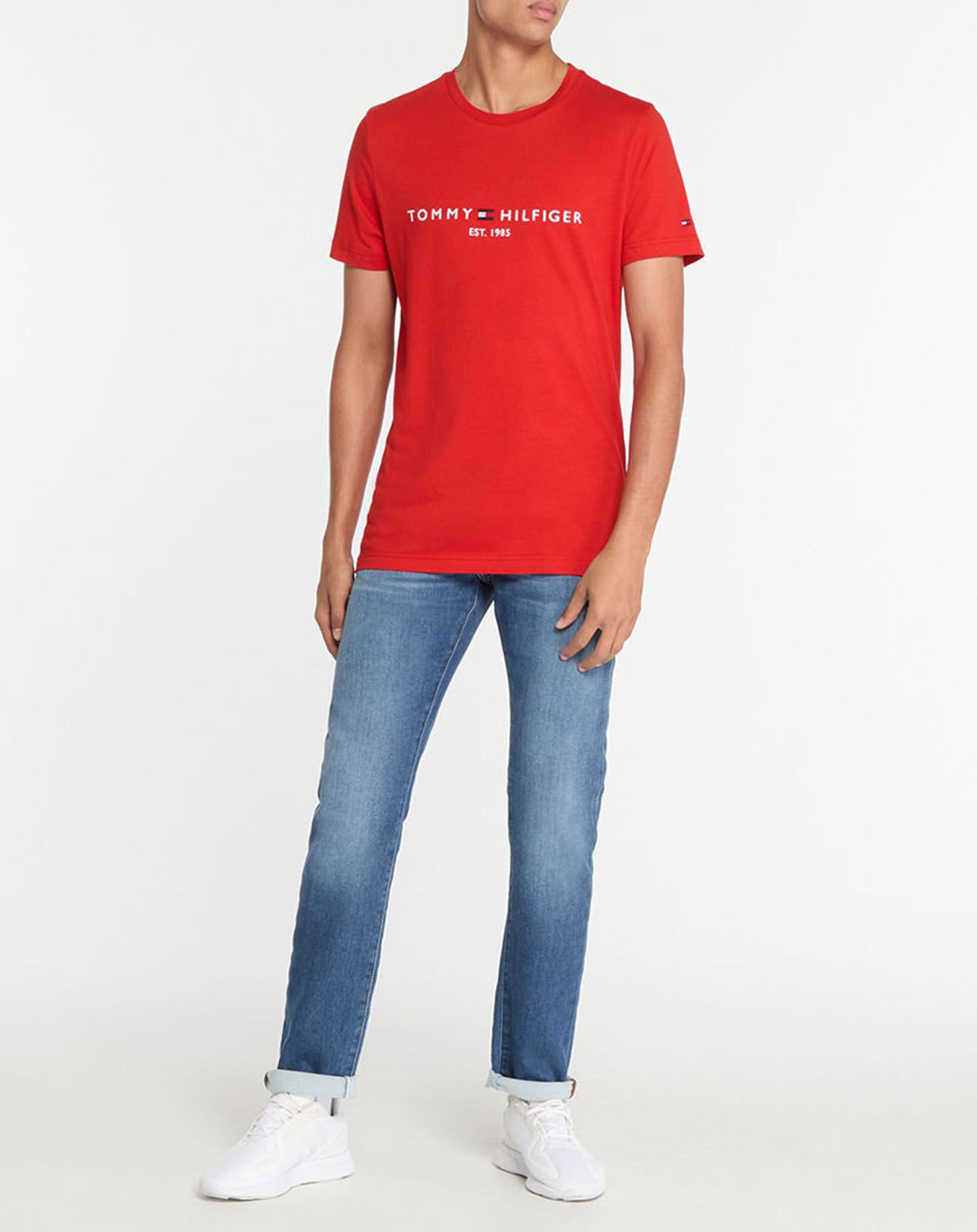 Tommy Hilfiger T-Shirt 100% Coton Bio logo rouge