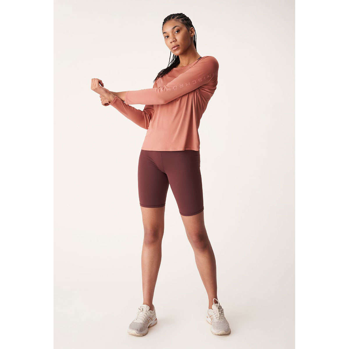 Röhnisch Active Logo Hardloopshirt Lange Mouwen Roze Dames