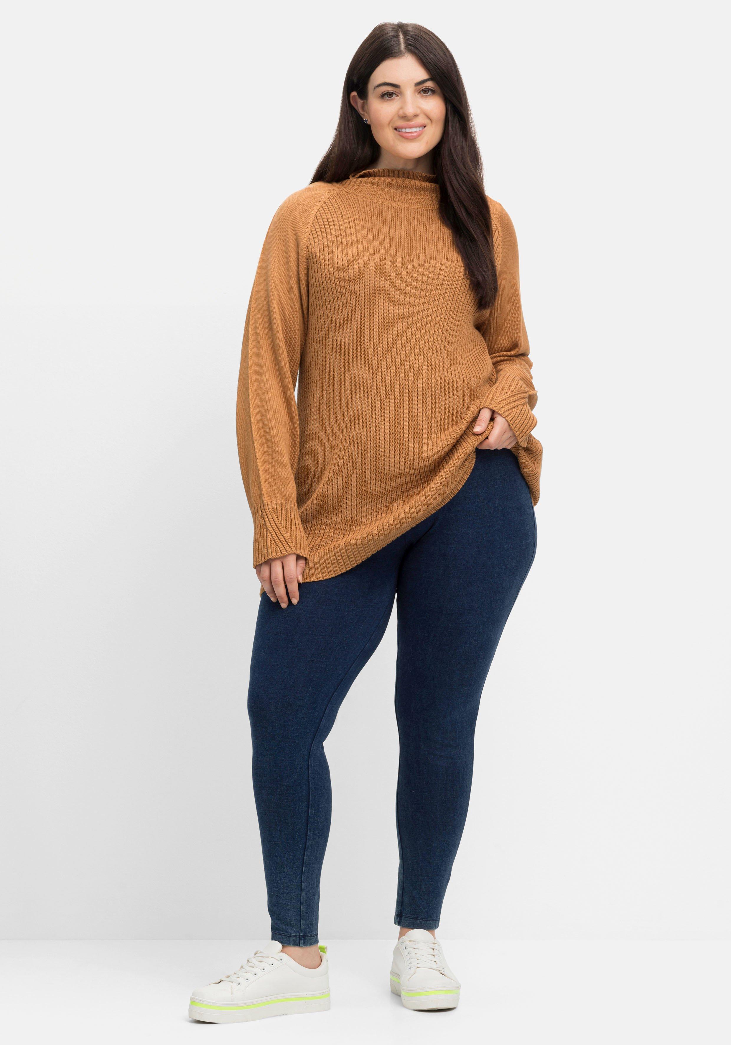 Leggings in Denimoptik, mit breiter Passe