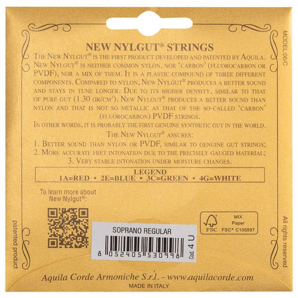 Aquila Corde Regular Sopran Ukulele Strings