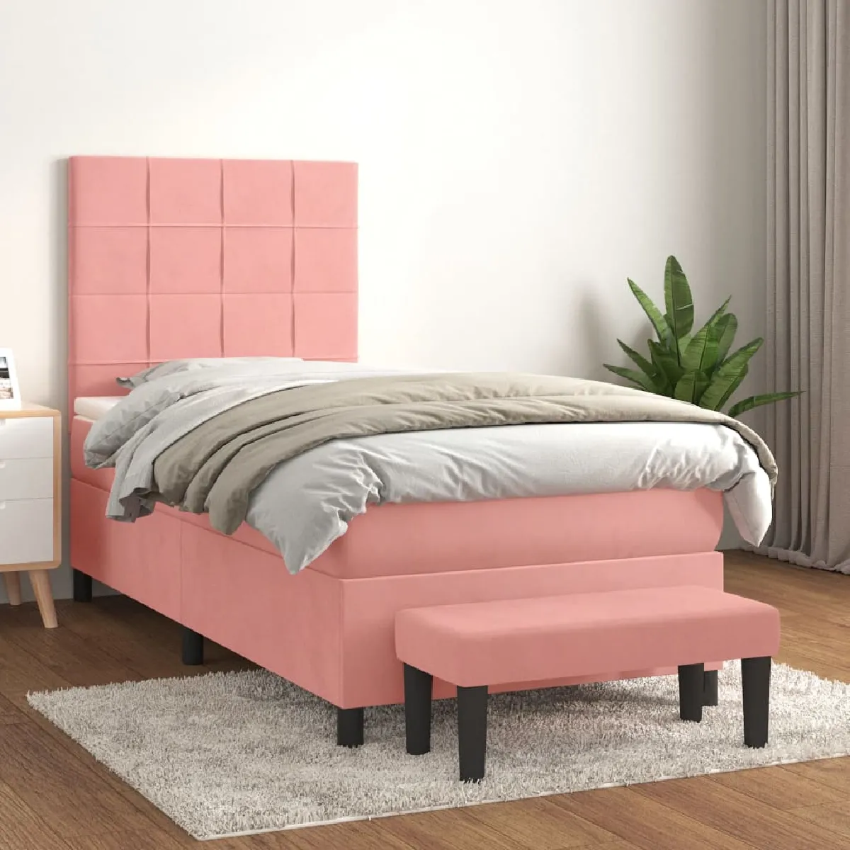 VIDAXL Sommier à lattes rose 80x200cm
