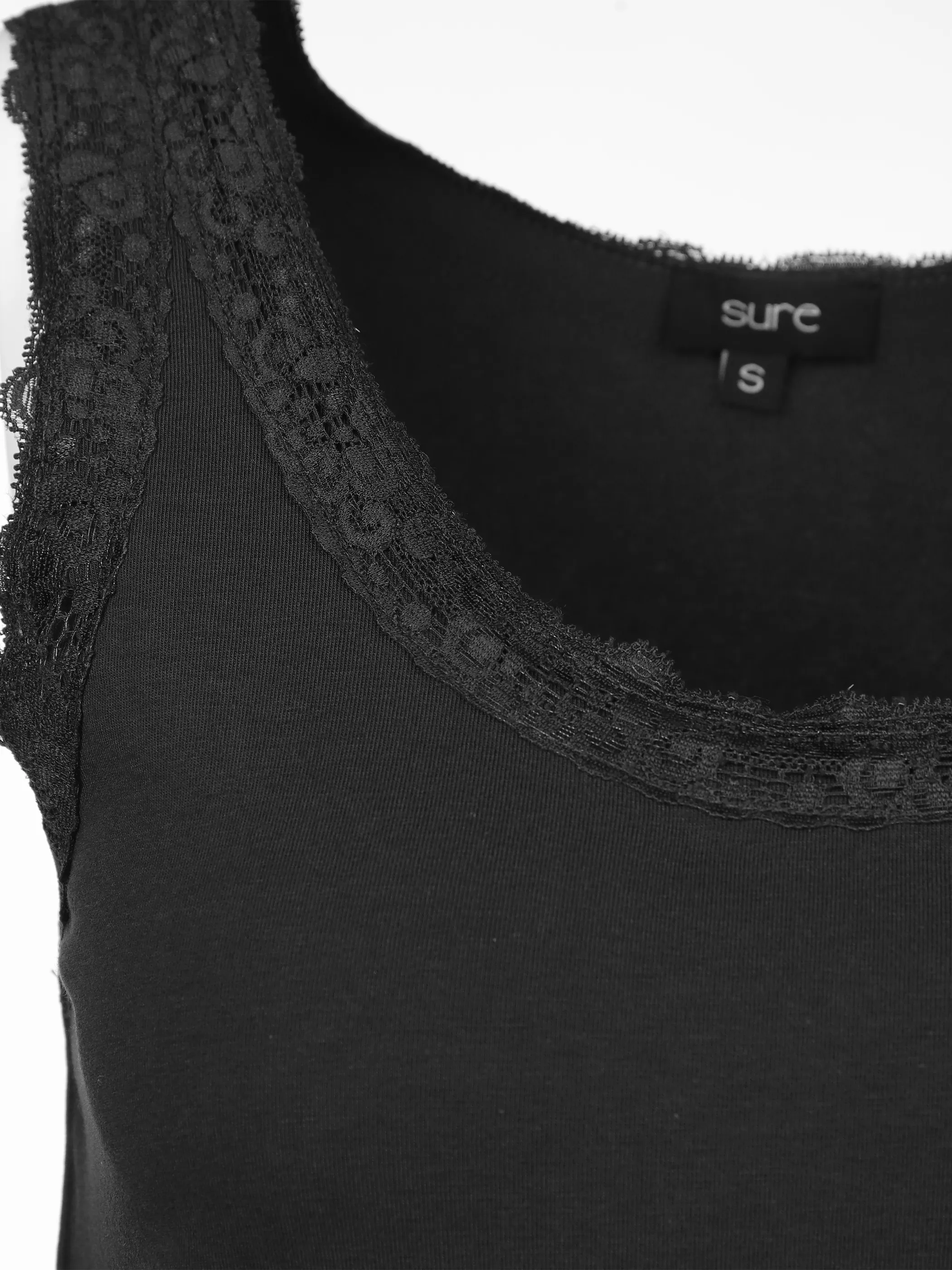 Damen Top mit Spitzendetail
