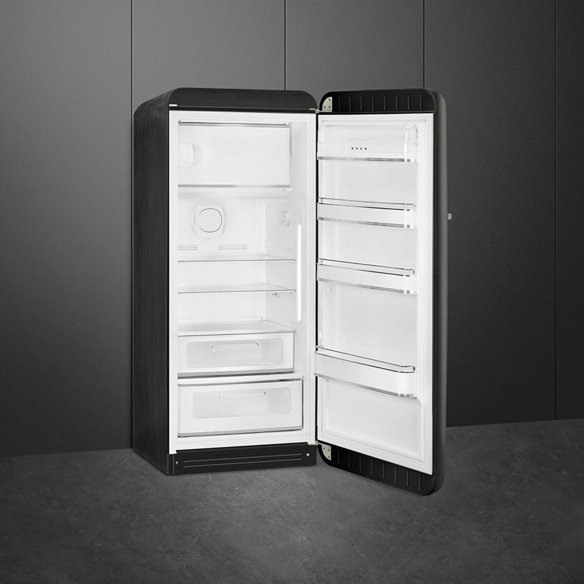 Smeg FAB28RDBB6 Kjøleskap Med Fryser 153cm Høyrehengt Black board