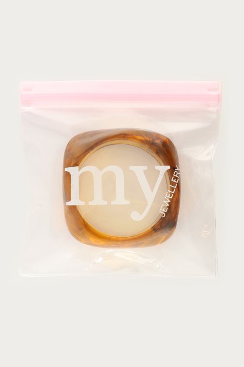 Bruine melange resin bangle