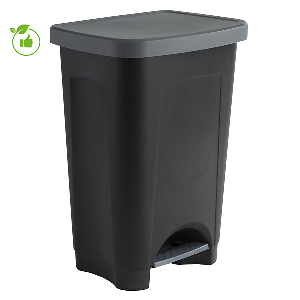 Poubelle à pédale Step Bin 50 L noir