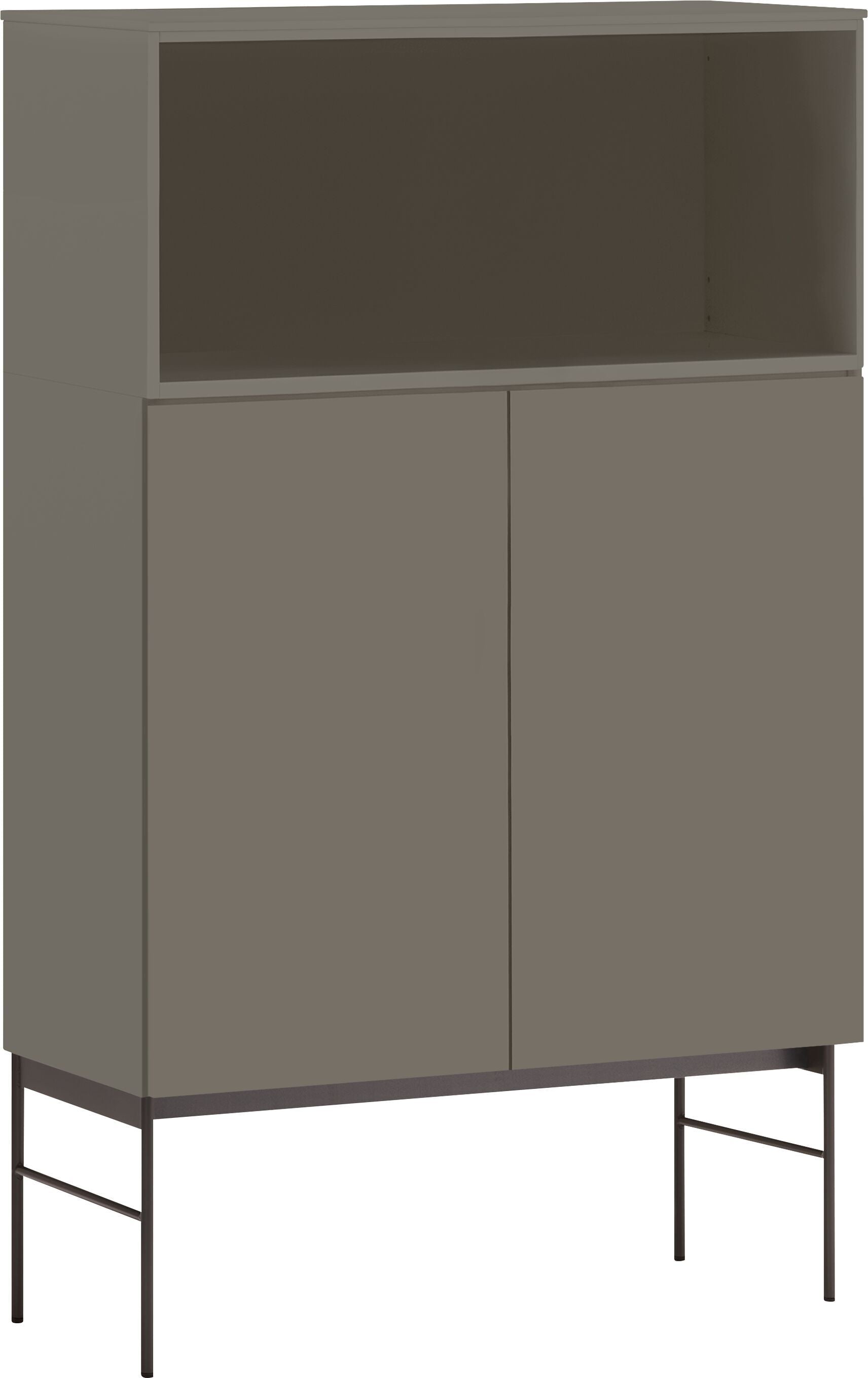 Highboard - Quarzgrau / B: 84.0 cm x T: 40.0 cm x H: 145.2 cm