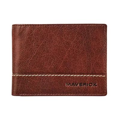 Maverick Rough Gear - Portefeuille - RFID, avec pochette à monnaie - cuir de buffle pleine fleur à tannage végétal - brun