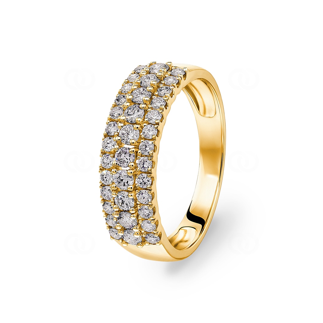 0.76 Karat Diamantring 750/18 K Gelbgold