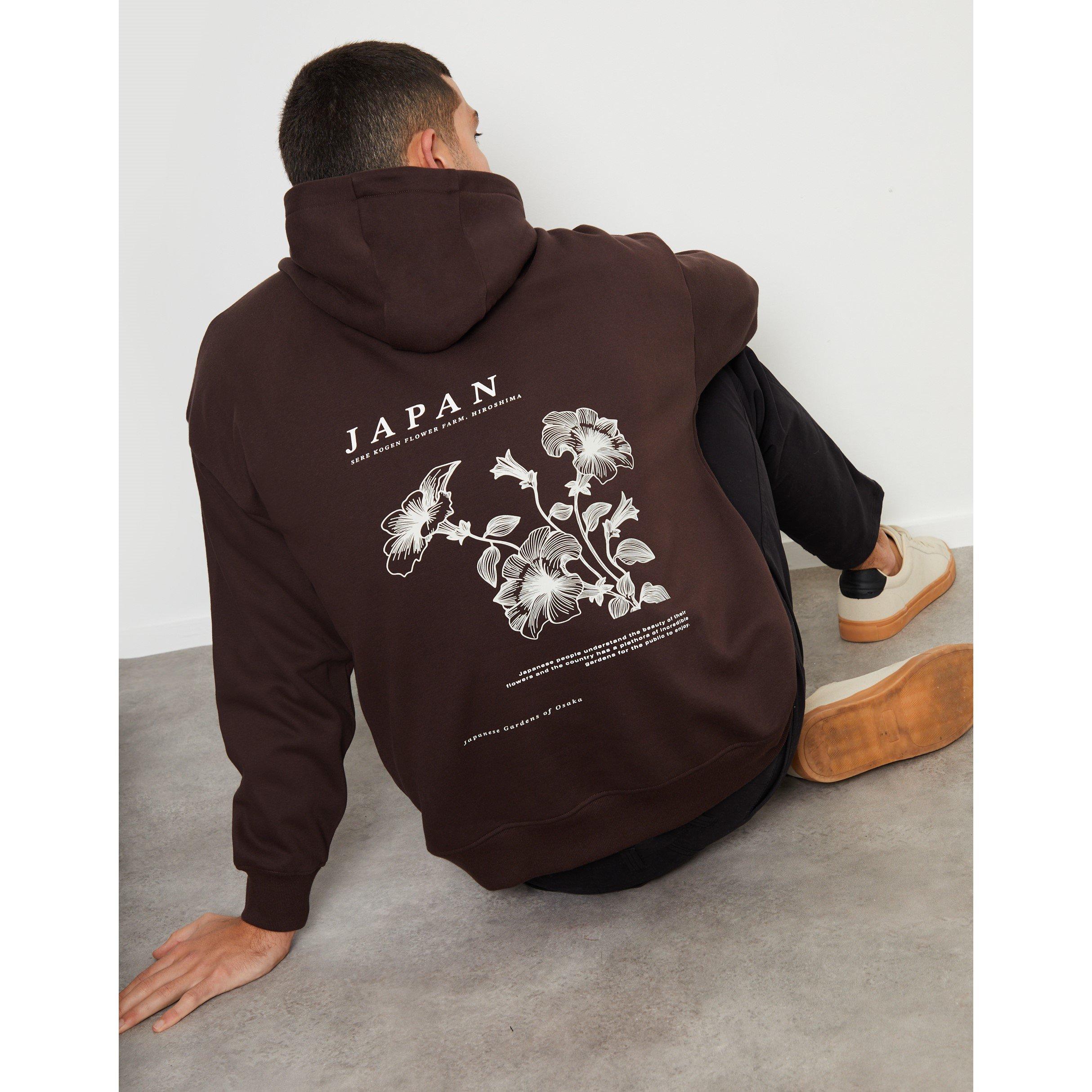 Threadbare Japan Graphic Fleece Hoodie Mens