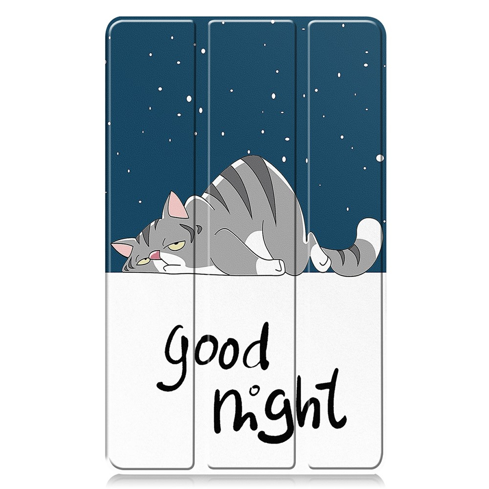 Samsung Galaxy Tab A11 / A9 Leder Tasche Smart Cover Schutzhülle - Good Night