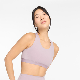 New Balance Sleek Medium Support Pocket Sport-BH Ice Wine Damen