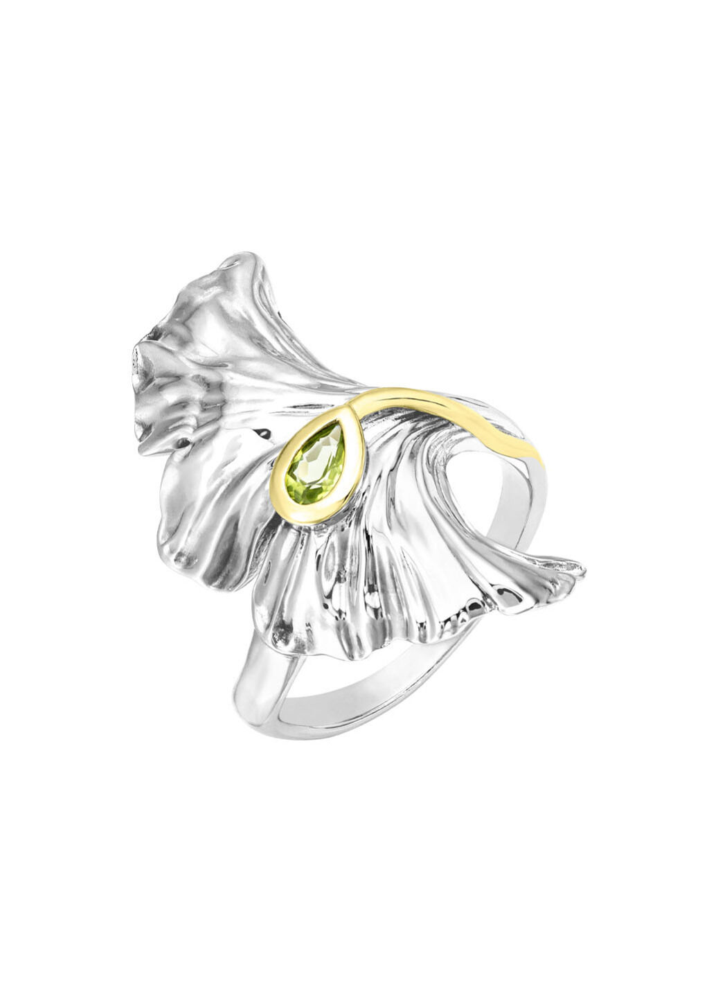Stilvoller Damenring mit echt Peridot
