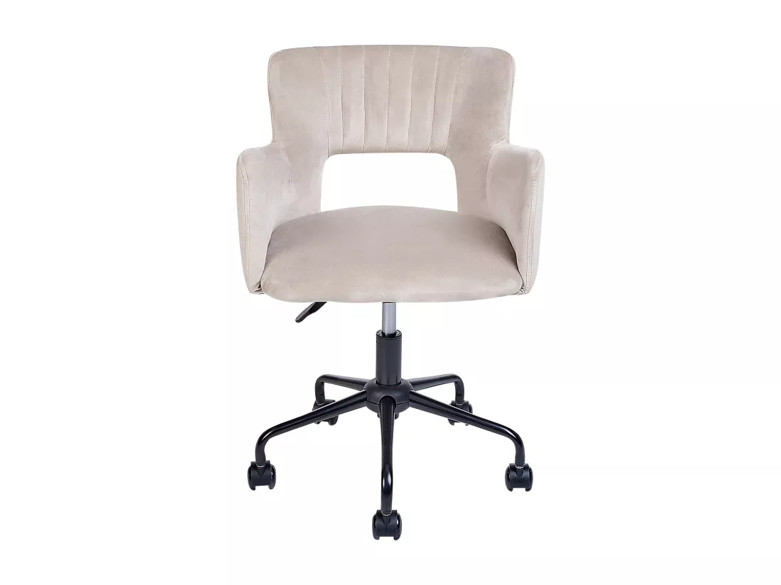 Chaise de bureau SANILAC Velours Taupe